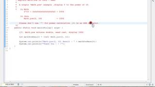 JAVA MATH POW EXAMPLE DEMO