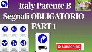 #italy patente B chapter 4. segnali obliagatori in punjabi and italian