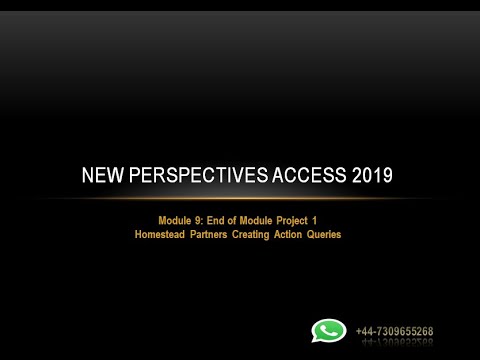 New Perspectives Access 2019 Module 9 End Of Module Project 1 Youtube