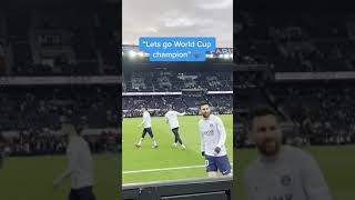 Lionel Messi y su REACCIÓN cuando le gritan “Dale Campeón Del Mundo” | Paris SG