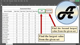 Find the Largest \u0026 Second Largest Number in Excel #msexcel #excel