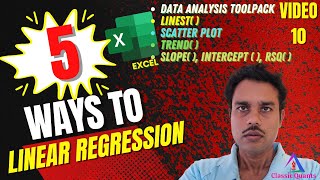 10. Use these 5 methods in Excel for Linear Regression | Business Forecasting | #data #quantitative