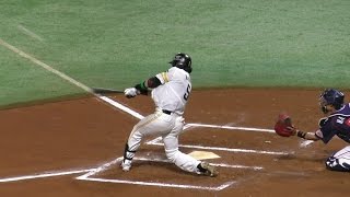 スロー映像)ホークス 松田宣浩 12号ホームラン！ 2015.5.29