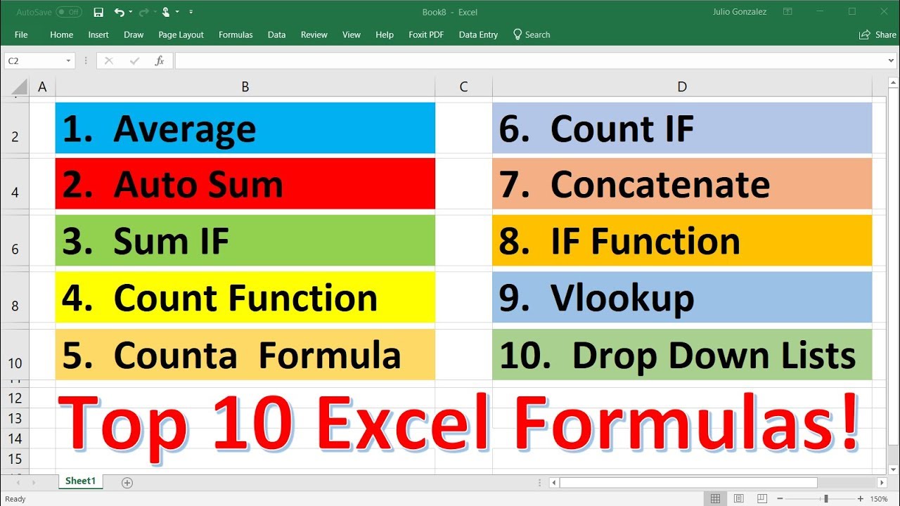 Top 10 Most Important Excel Formulas Made Easy Quadexcel Top 10 Most Important Excel Formulas Made Easy Quadexcel