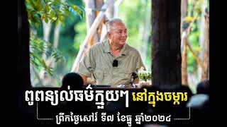 លោកពូ ខឹម វាសនា ពន្យល់ធម៌ក្មួយៗក្នុងចំការព្រឹកមិញនេះ។ ថ្ងៃ៧-១២-២០២៤៕