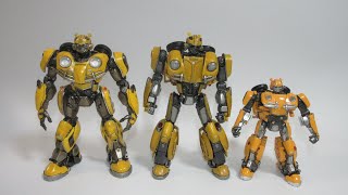 【TF非正規玩具レビュー】 比較と戻し変形　Transform Element TE-02（Part 2 ） ,  aka Movie Bumblebee