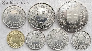 Swiss Coins Collection ( Rappen or Centimes \u0026 Francs ) - Complete Set | Switzerland - Europe