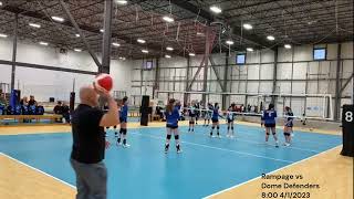 Volleyball 4 1 2023 Rampage u13 Vs Dome Defenders 8 00 am