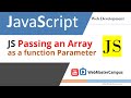 JavaScript Passing an Array as a Function Parameter
