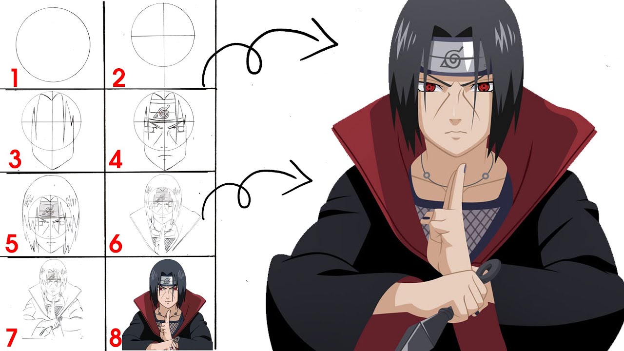 Learn How To Draw Itachi Uchiha From Naruto (naruto) Step By Step 273