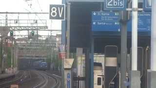 Mouvement de trains à la gare de Meudon.