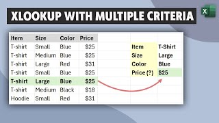 How to use XLOOKUP with Multiple Criteria in Excel - Lookup Formula with multi criteria