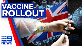 Coronavirus: Pfizer vaccine rolled across UK | 9 News Australia