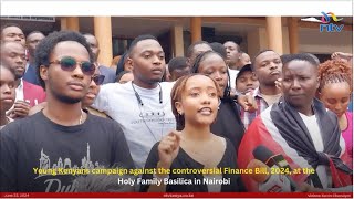 "Reject:" Nairobi youth gather at Holy Family Basilica to campaign against the 2024 Finance Bill