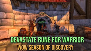 How to Get Devastate Rune For Warrior - WoW SoD