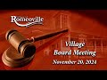 Village of Romeoville - Village Board Meeting November 20, 2024