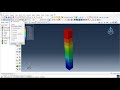 Simulation cyclic loading behavior of a reinforced rubberized concrete column in Abaqus