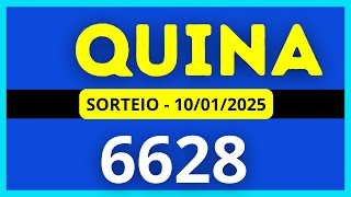 🍀ACUMULOU | QUINA 10/01/2025, Resultado da QUINA Concurso 6628