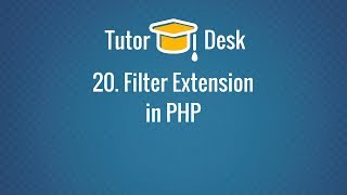 Filter Extension in PHP