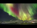 Winter in Lofoten, Norway, Magic Northern Lights - Aurora Borealis time lapse photography in 4k