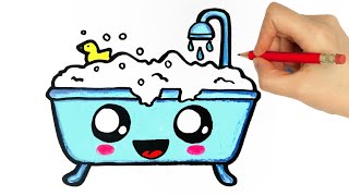 HOW TO DRAW A BATHTUB
