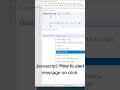 Call JavaScript Function OnClick Of Button | Button OnClick JavaScript | #javascript #shorts