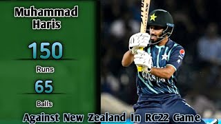 Muhammad Haris Batting Highlights \ Pakistan vs New Zealand \ Real cricket 22 | T20 Series