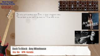🎻 Back To Black - Amy Winehouse Bass Backing Track with chords and lyrics