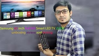 Samsung 40 inch Full HD Smart LED TV J5200 unboxing review and testing