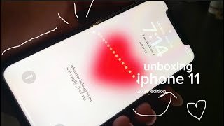 iphone 11 unboxing 2023 (red) 💋❤️ aesthetic unboxing + set up, accessories \u0026 more! ✧.*