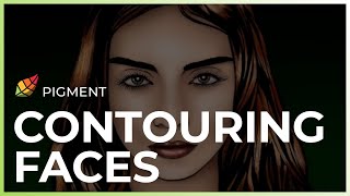 Pigment How To: Contouring Faces | Digital Contouring | Apple Pencil Coloring Tips and Tricks