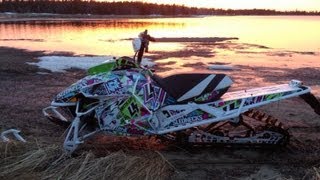 2013 Arctic Cat 800 High Country - water skipping on river