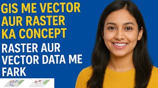 Concept of Vector and Raster in GIS|Difference in Raster and Vector data|Raster & Vector in HINDI