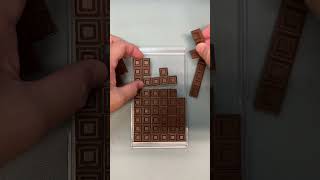 チョコレートパズル　ピッタリはまったと思ったパーツを入れ替えたらすぐうまくできた #puzzle