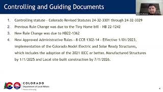 Building Codes and Standards Administrative Rules - Seller Focus - December 9, 2024