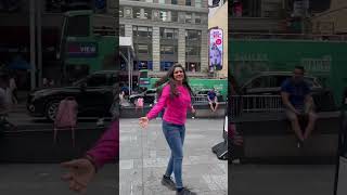 Actress and singer Kanishka Soni in Times Square New York