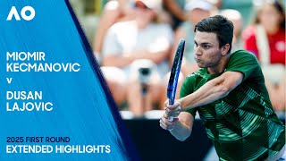 Miomir Kecmanovic v Dusan Lajovic Extended Highlights | Australian Open 2025 First Round