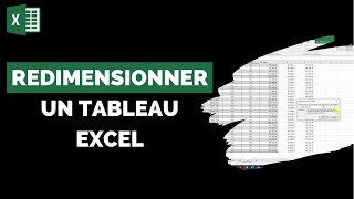 Redimensionner un Tableau Excel [Ajout de Colonnes ou Lignes Remplies]