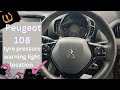 Peugeot 108 - Tyre pressure warning light - location of reset button