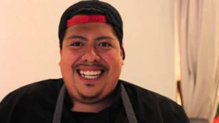 Chef Daniel Espinoza describes his cuisine