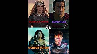 THOR vs SUPERMAN vs WANDA vs WONDER WOMAN | #marvel #avengers #shorts #thor #wanda #EvilOmYT