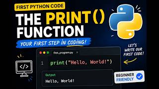 Python for Beginners #1 | Your First Python Program Using print()