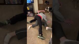 Family Wrestling - Mom vs. Denver Round 2