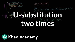 Doing u-substitution twice (second time with w)