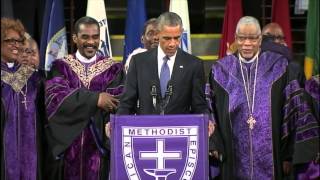 President Obama Sings "Amazing Grace"