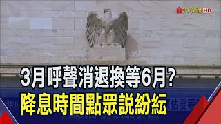 空歡喜!Fed給3月降息澆冷水 專家估要等6月  3月降息無望美元轉升! 專家看緩貶格局不變｜非凡財經新聞｜20240201