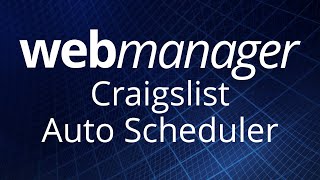 Craigslist Auto Scheduler | WebManager
