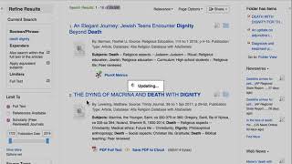 Folders and Log Ins on EBSCOHost