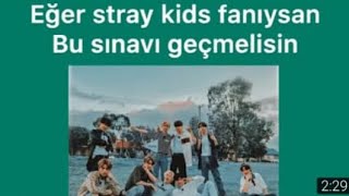 eğer stray kids fanıysan bu sınavı geçmelisin