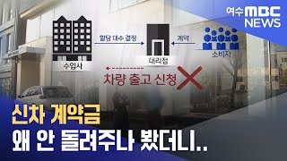 신차 계약금 왜 안 돌려주나 봤더니.. -R (221104금/뉴스데스크)